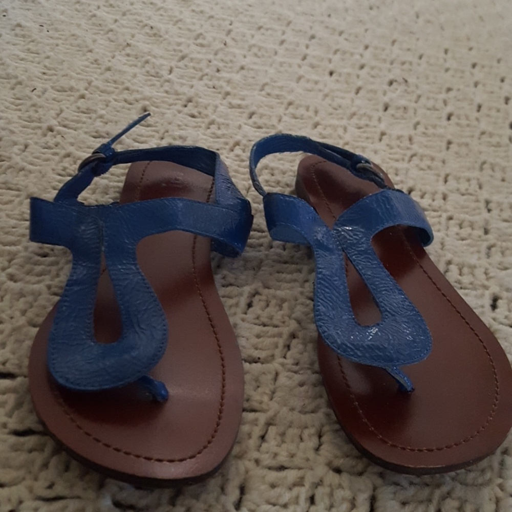 Blue Sandals.